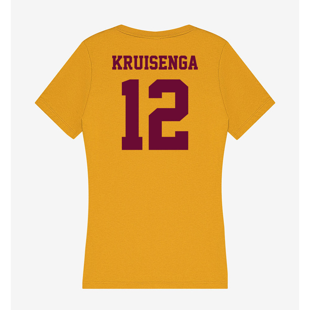 Central Michigan - NCAA Football : Camden Kruisenga - Women's V-Neck T-Shirt-1