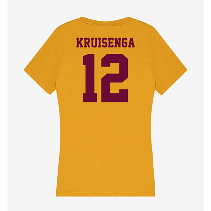 Central Michigan - NCAA Football : Camden Kruisenga - Women's V-Neck T-Shirt-1