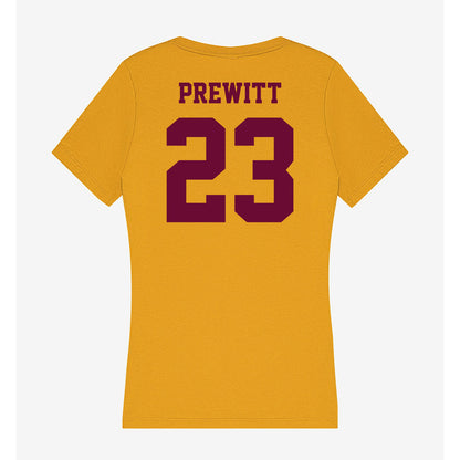 Central Michigan - NCAA Women's Basketball : Demetria Prewitt - Women's V-Neck T-Shirt-1