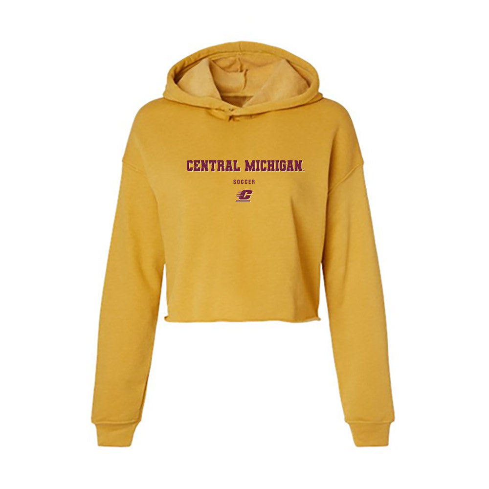 Central Michigan - NCAA Women's Soccer : Nada Derneika - Women's Crop Fleece Hooded Sweatshirt-0