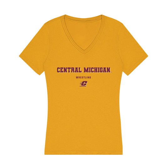 Central Michigan - NCAA Wrestling : Mason Shrader - Women's V-Neck T-Shirt-0