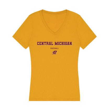 Central Michigan - NCAA Football : Camden Kruisenga - Women's V-Neck T-Shirt-0