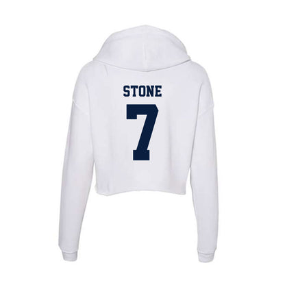 Northern Arizona - NCAA Football : Ken'Veon Stone - Women's Crop Fleece Hoodie-1