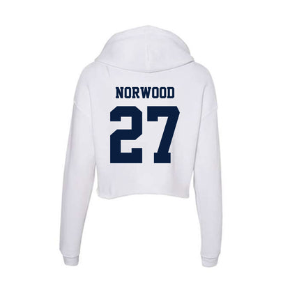 Northern Arizona - NCAA Football : Nehemiah Norwood - Women's Crop Fleece Hooded Sweatshirt-1