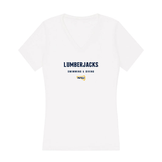 Northern Arizona - NCAA Women's Swimming & Diving : Elizabeth Lillie - Women's V-Neck T-Shirt-0