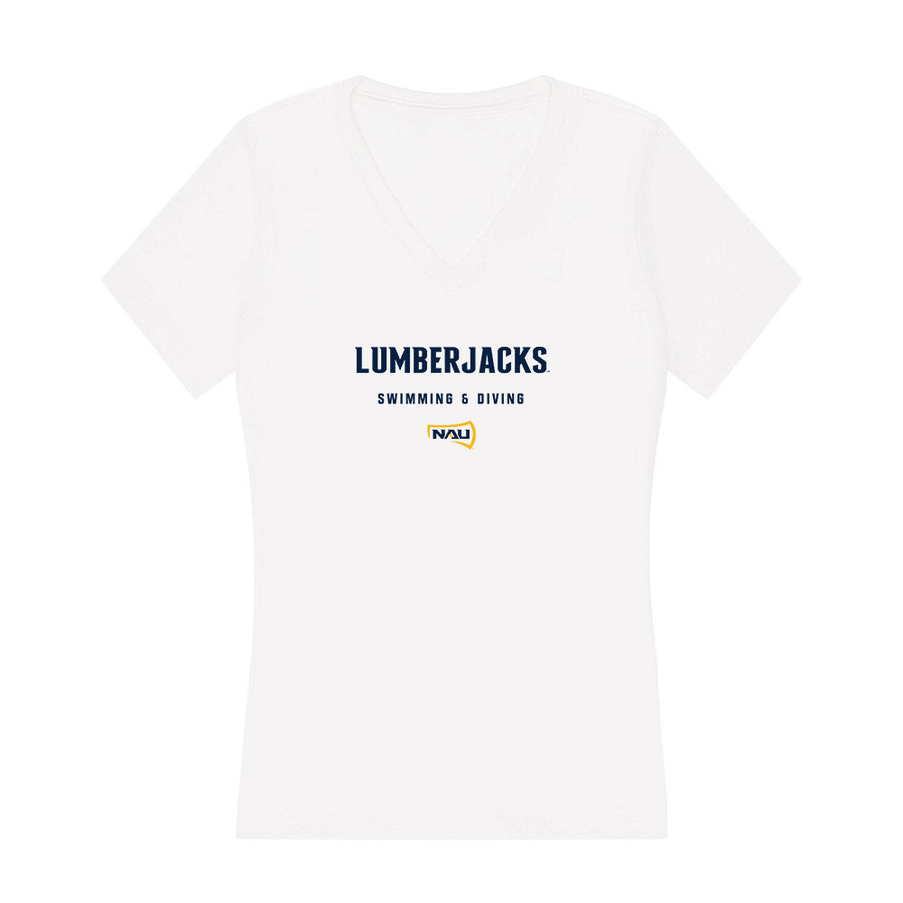Northern Arizona - NCAA Women's Swimming & Diving : Lily Powell - Women's V-Neck T-Shirt-0