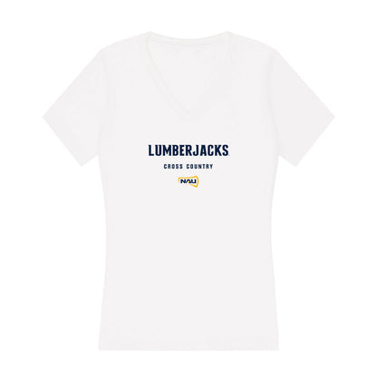 Northern Arizona - NCAA Women's Cross Country : Kiki Vaughn - Women's V-Neck T-Shirt-0