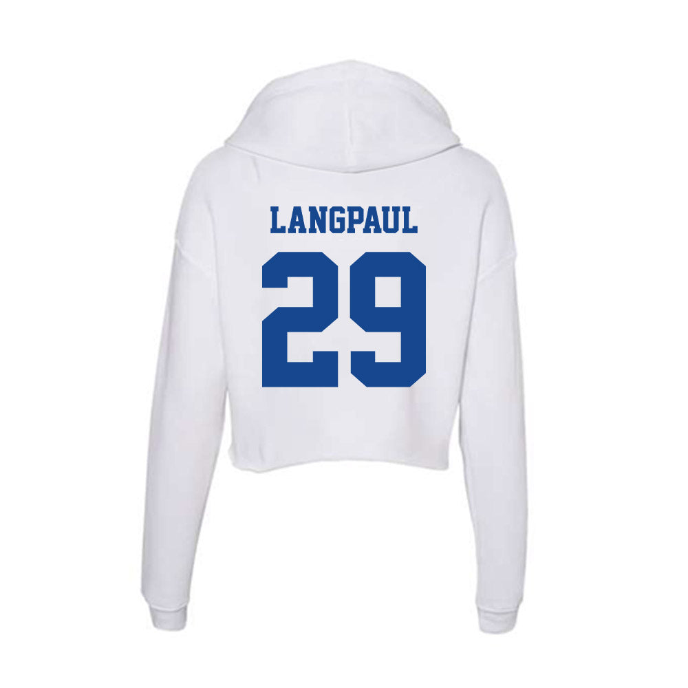 CNU - NCAA Football : Chase Langpaul - Women's Crop Fleece Hoodie-1