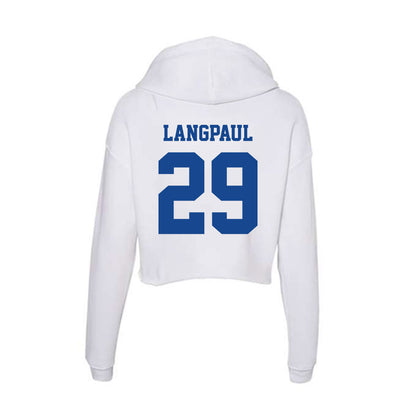 CNU - NCAA Football : Chase Langpaul - Women's Crop Fleece Hoodie-1