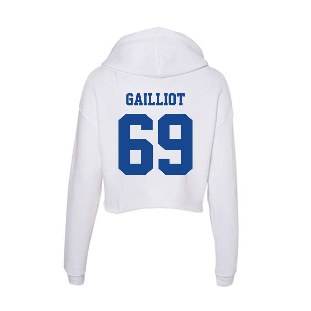 CNU - NCAA Football : Jackson Gailliot - Women's Crop Fleece Hoodie-1