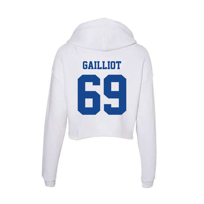 CNU - NCAA Football : Jackson Gailliot - Women's Crop Fleece Hoodie-1