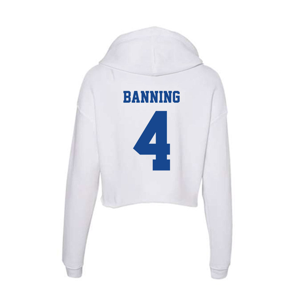 CNU - NCAA Football : Bryce Banning - Women's Crop Fleece Hoodie-1