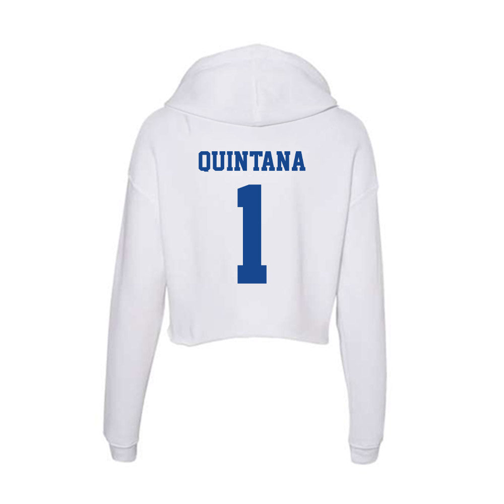 CNU - NCAA Men's Lacrosse : Sebastian Quintana - Women's Crop Fleece Hoodie-1