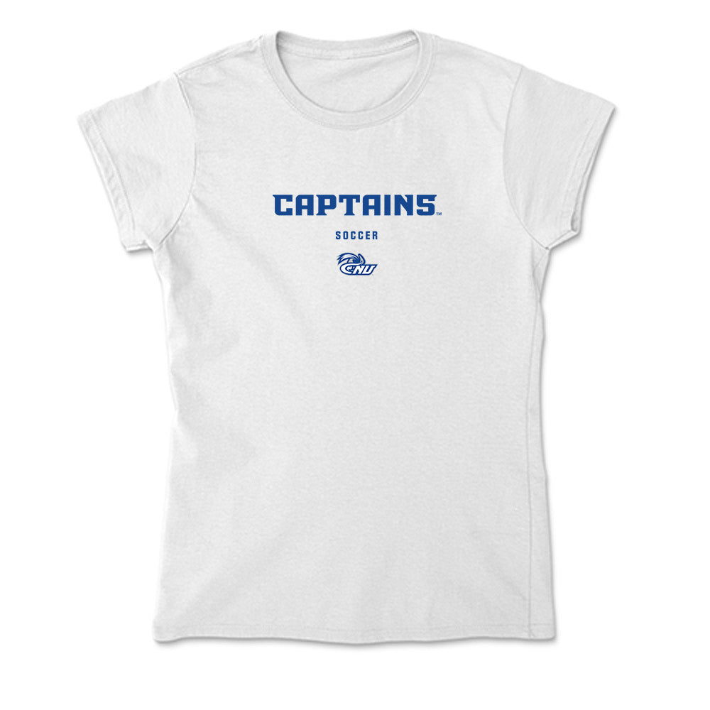 CNU - NCAA Men's Soccer : Caleb Johnson - Soft Style Women’s T-Shirt-0