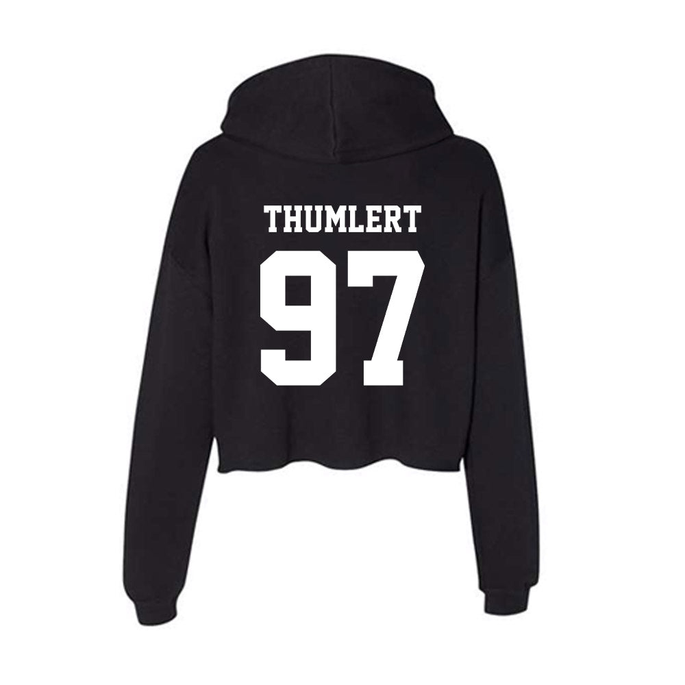 New Mexico - NCAA Football : Cody Thumlert - Women's Crop Fleece Hoodie-1