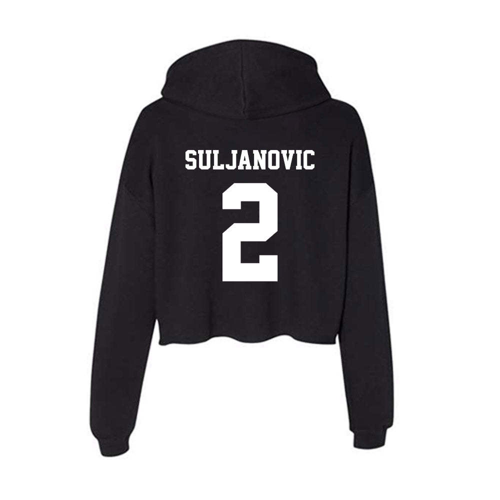 New Mexico - NCAA Men's Basketball : Imran Suljanovic - Women's Crop Fleece Hoodie-1