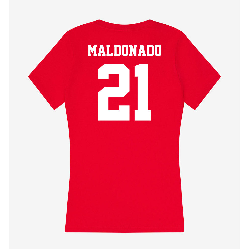 New Mexico - NCAA Football : Jacob Maldonado - Women's V-Neck T-Shirt-1