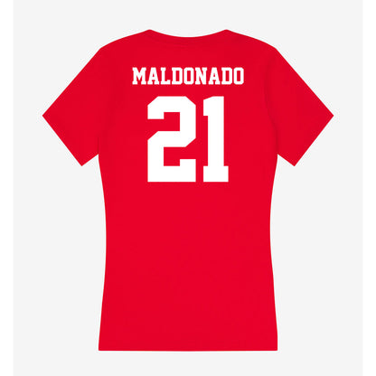 New Mexico - NCAA Football : Jacob Maldonado - Women's V-Neck T-Shirt-1