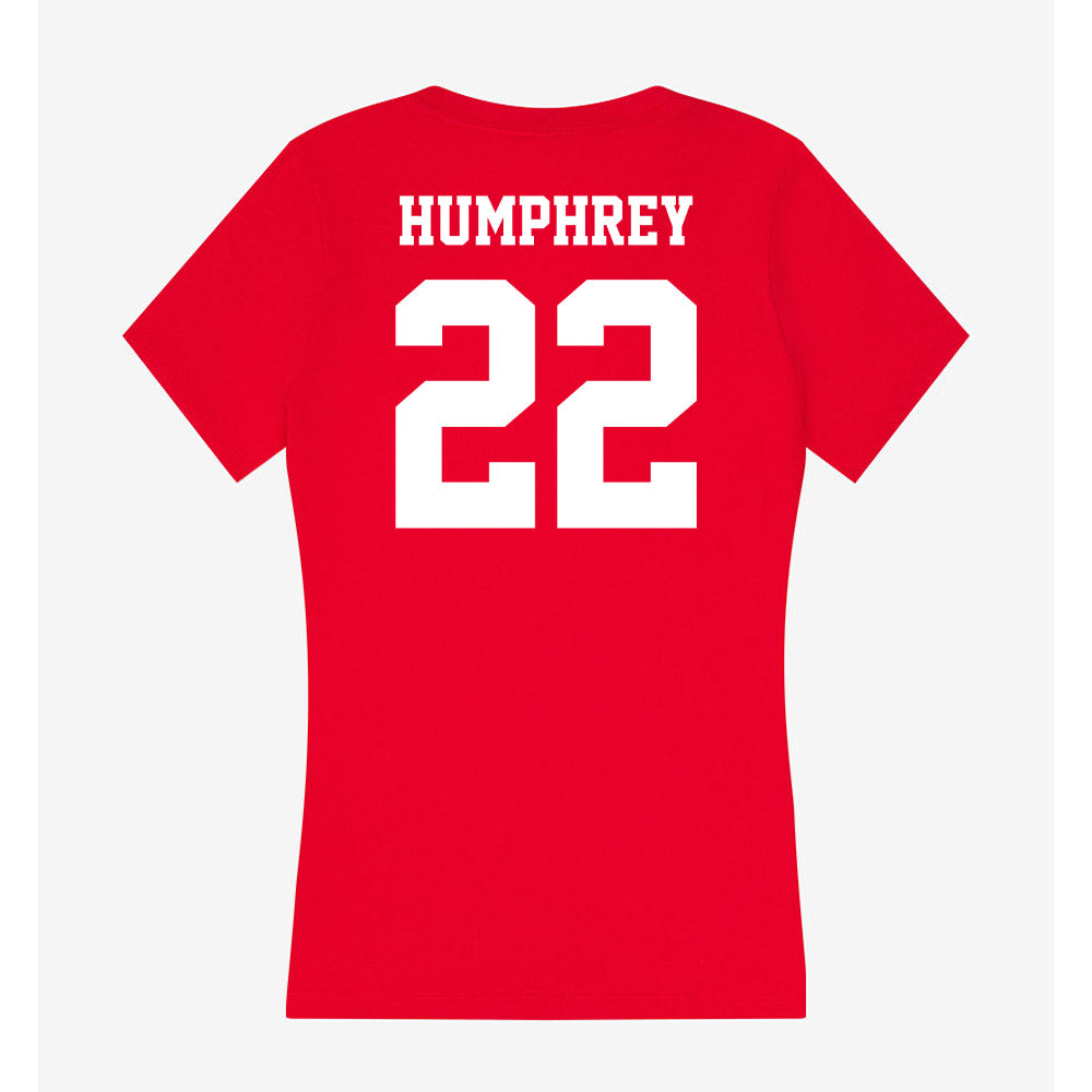 New Mexico - NCAA Football : Scottre Humphrey - Women's V-Neck T-Shirt-1