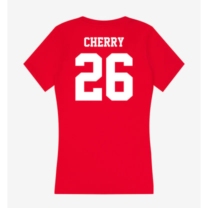 New Mexico - NCAA Football : KJ Cherry - Women's V-Neck T-Shirt-1