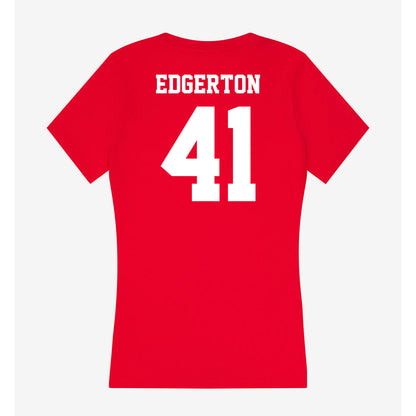 New Mexico - NCAA Baseball : Seth Edgerton - Women's V-Neck T-Shirt-1
