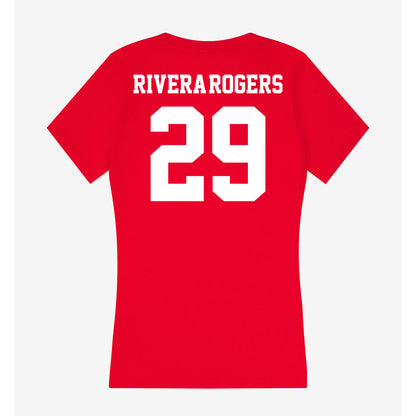 New Mexico - NCAA Football : Xavier Rivera-Rogers - Women's V-Neck T-Shirt-1
