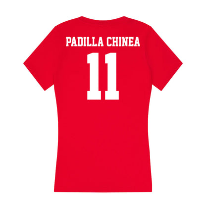 New Mexico - NCAA Women's Basketball : Nayli Padilla Chinea - Women's V-Neck T-Shirt-1