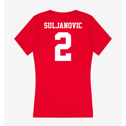 New Mexico - NCAA Men's Basketball : Imran Suljanovic - Women's V-Neck T-Shirt-1