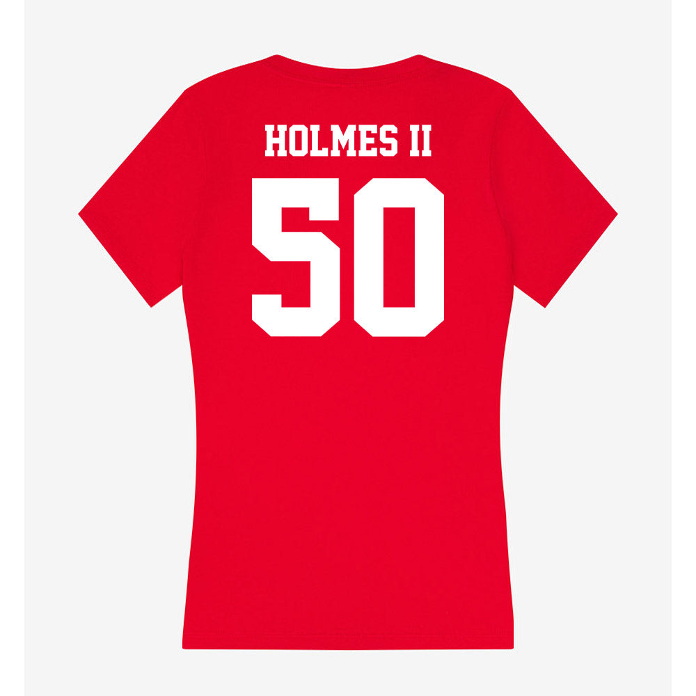 New Mexico - NCAA Football : Ricklan Holmes II - Women's V-Neck T-Shirt-1