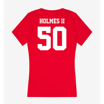 New Mexico - NCAA Football : Ricklan Holmes II - Women's V-Neck T-Shirt-1