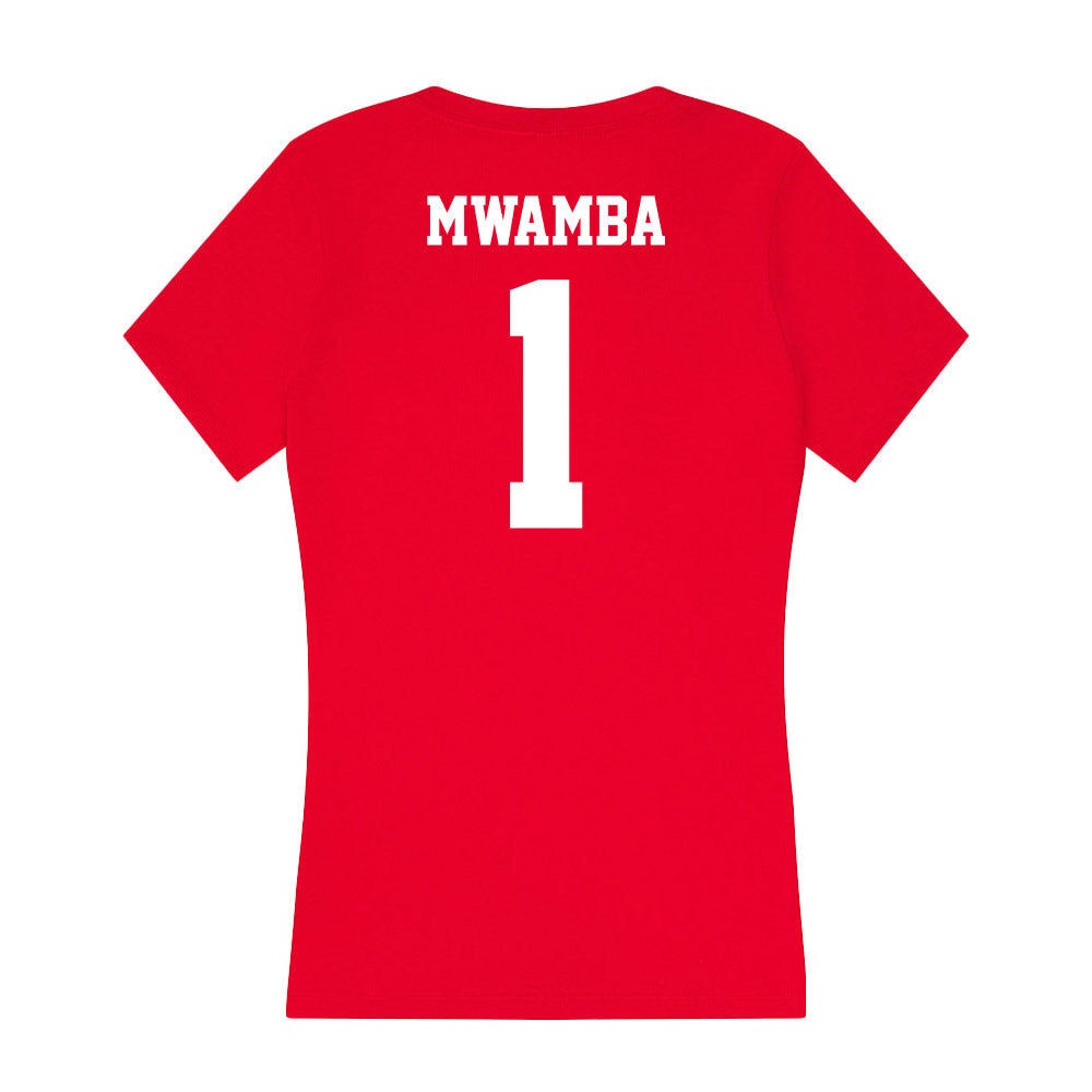 New Mexico - NCAA Women's Basketball : Lydie Mwamba - Women's V-Neck T-Shirt-1