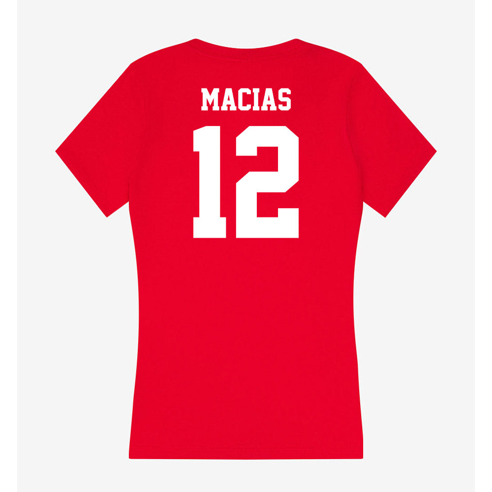 New Mexico - NCAA Softball : Melanie Macias - Women's V-Neck T-Shirt-1