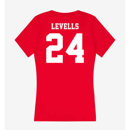 New Mexico - NCAA Football : Bear Levells - Women's V-Neck T-Shirt-1