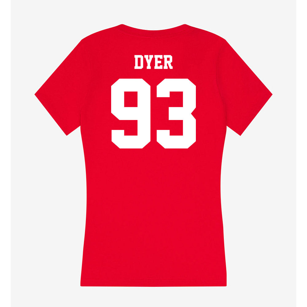 New Mexico - NCAA Football : Deven Dyer - Women's V-Neck T-Shirt-1