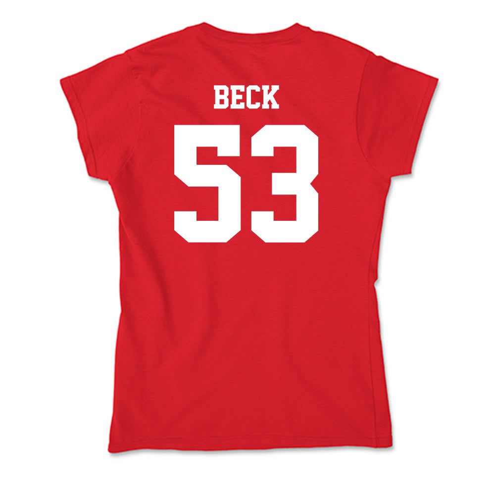 New Mexico - NCAA Football : Caden Beck - Soft Style Women’s T-Shirt-1