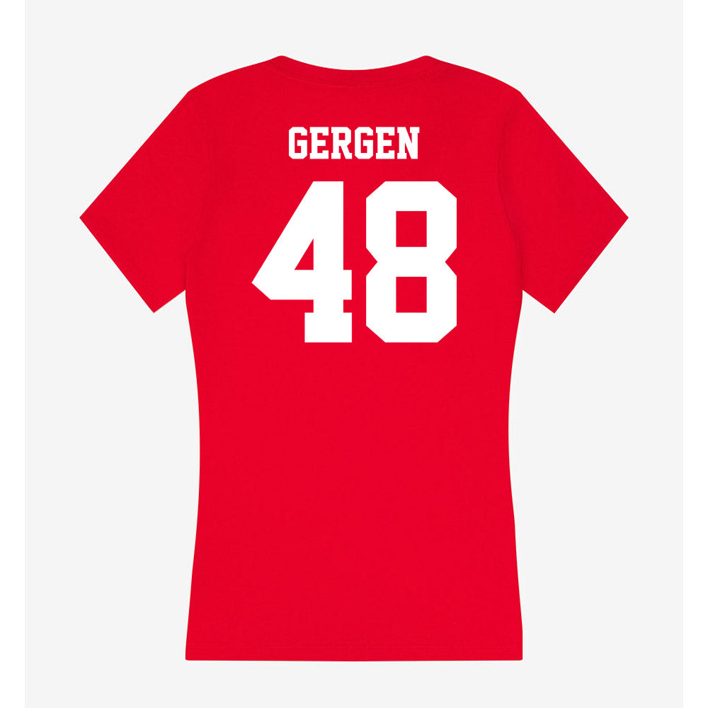 New Mexico - NCAA Baseball : Jacob Gergen - Women's V-Neck T-Shirt-1