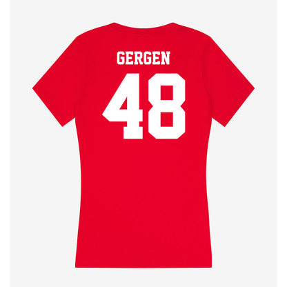 New Mexico - NCAA Baseball : Jacob Gergen - Women's V-Neck T-Shirt-1