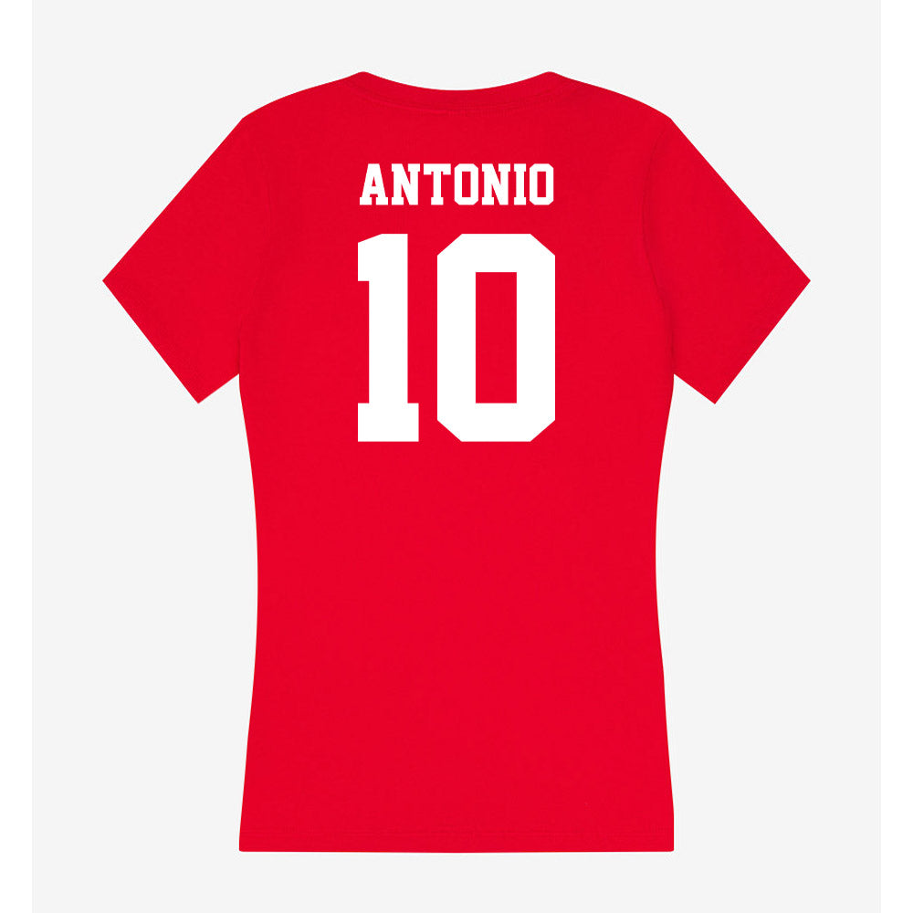 New Mexico - NCAA Women's Basketball : Cacia Antonio - Women's V-Neck T-Shirt-1
