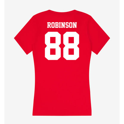 New Mexico - NCAA Football : Ajahvea Robinson - Women's V-Neck T-Shirt-1
