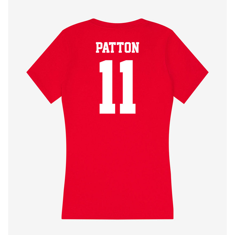 New Mexico - NCAA Men's Basketball : Kallai Patton - Women's V-Neck T-Shirt-1