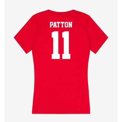 New Mexico - NCAA Men's Basketball : Kallai Patton - Women's V-Neck T-Shirt-1