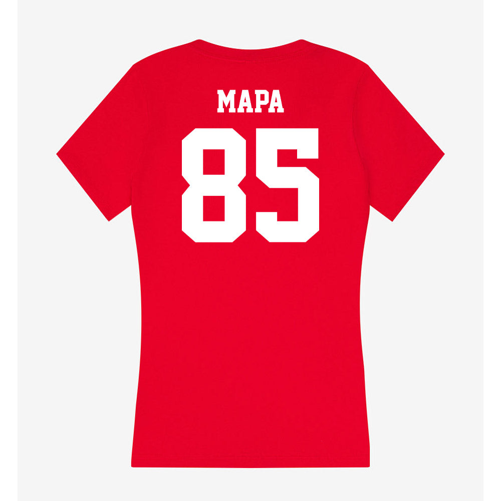 New Mexico - NCAA Football : Simon Mapa - Women's V-Neck T-Shirt-1