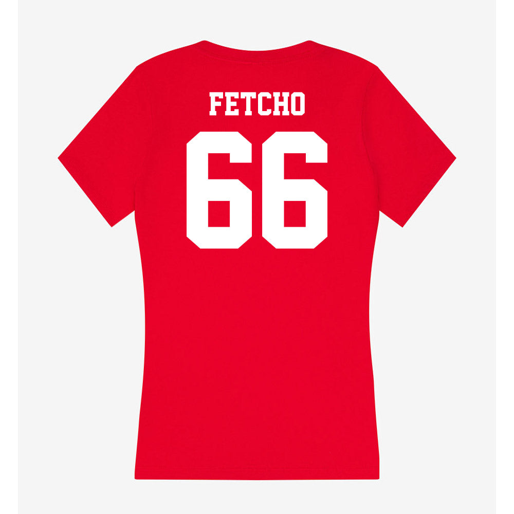 New Mexico - NCAA Football : Markus Fetcho - Women's V-Neck T-Shirt-1