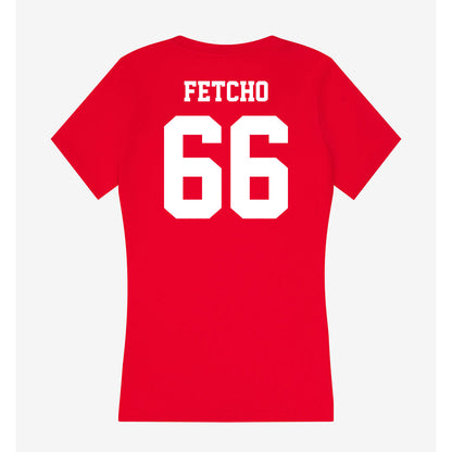 New Mexico - NCAA Football : Markus Fetcho - Women's V-Neck T-Shirt-1