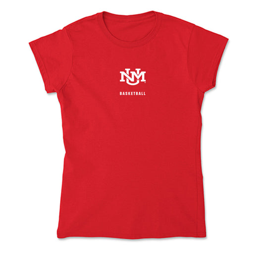 New Mexico - NCAA Men's Basketball : JT Rock - Soft Style Women’s T-Shirt-0