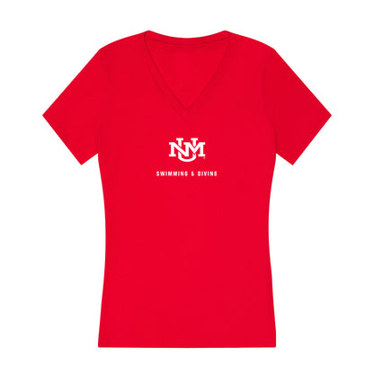 New Mexico - NCAA Women's Swimming & Diving : Liv Hann - Women's V-Neck T-Shirt-0
