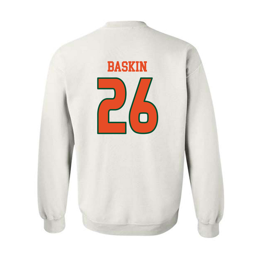 Miami - NCAA Women's Volleyball : Simone Baskin - Replica Shersey Crewneck Sweatshirt-1
