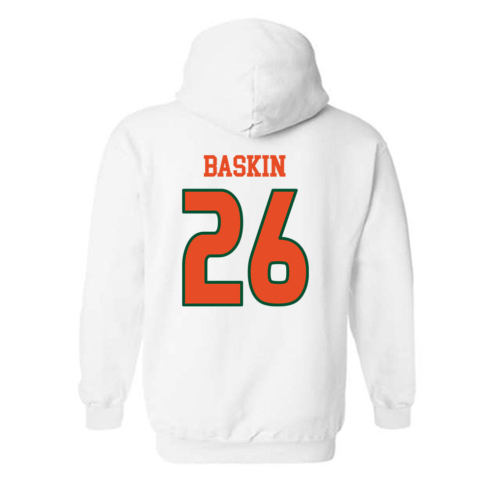Miami - NCAA Women's Volleyball : Simone Baskin - Replica Shersey Hooded Sweatshirt-1