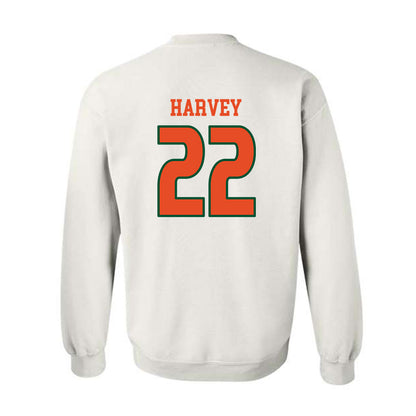 Miami - NCAA Women's Volleyball : Asia Harvey - Replica Shersey Crewneck Sweatshirt-1