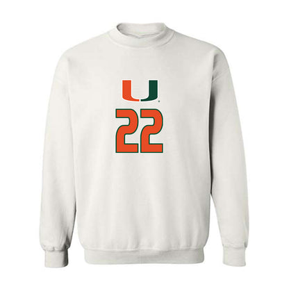 Miami - NCAA Women's Volleyball : Asia Harvey - Replica Shersey Crewneck Sweatshirt-0